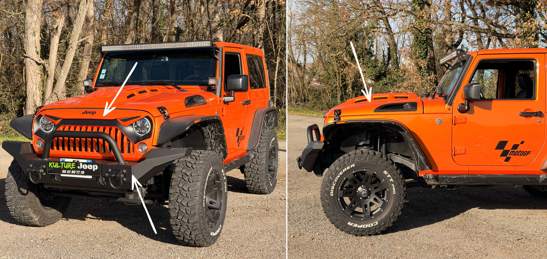 Jeep wrangler jk orange